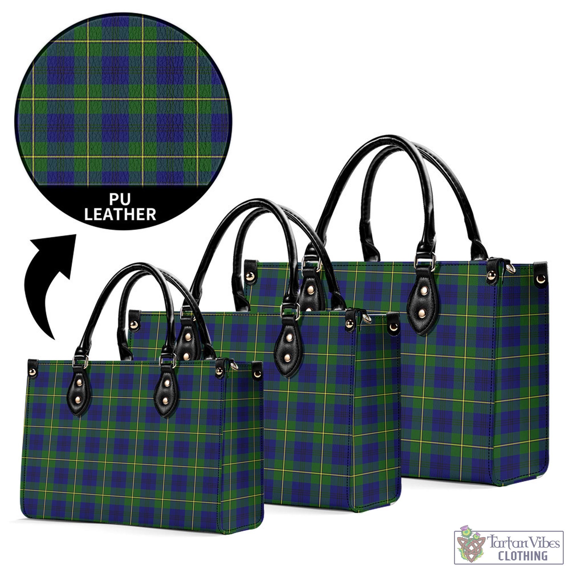 Tartan Vibes Clothing Johnstone-Johnston Modern Tartan Luxury Leather Handbags