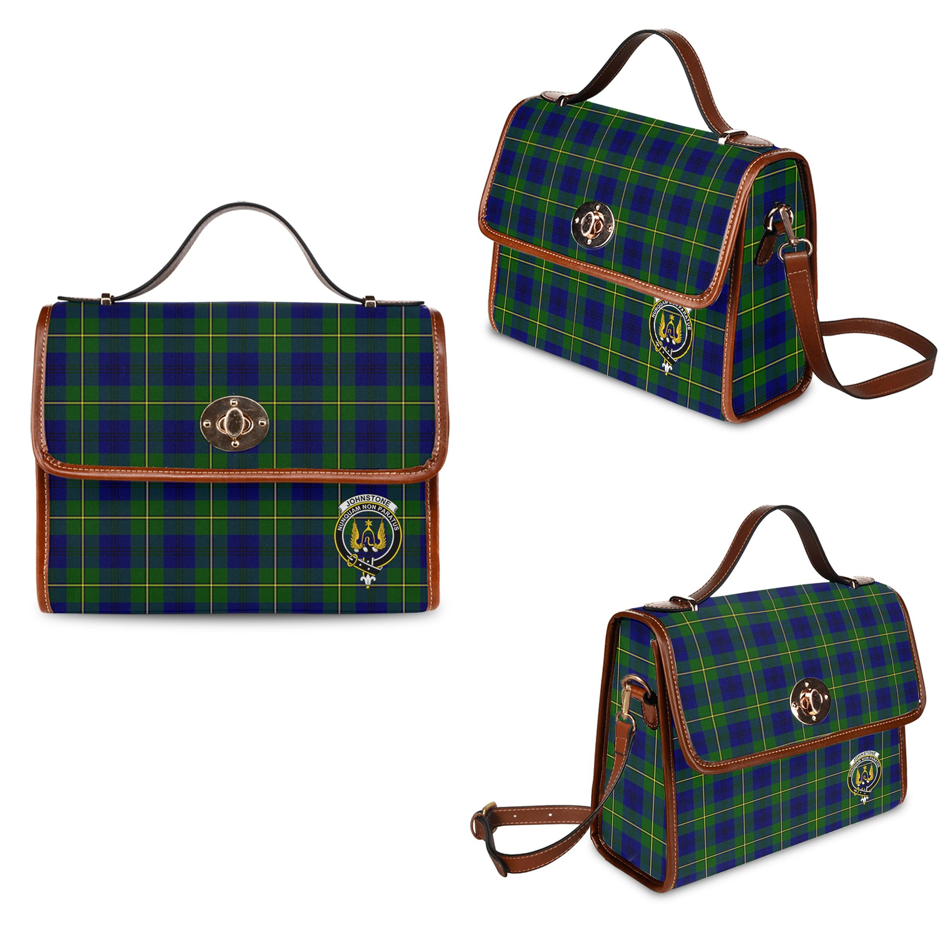 johnstone-johnston-modern-tartan-leather-strap-waterproof-canvas-bag-with-family-crest