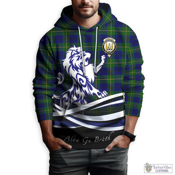 Johnstone Modern Tartan Hoodie with Alba Gu Brath Regal Lion Emblem