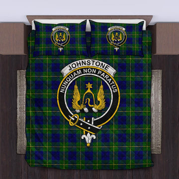 Johnstone Modern Tartan Quilt Bed Set with Family Crest