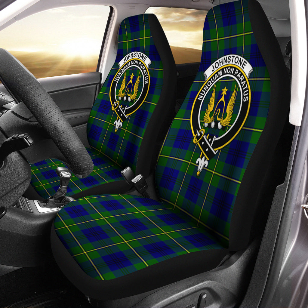 Johnstone-Johnston Modern Tartan Car Seat Cover with Family Crest One Size - Tartanvibesclothing