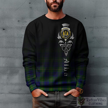 Johnstone Modern Tartan Sweatshirt Featuring Alba Gu Brath Family Crest Celtic Inspired