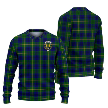 Johnstone Modern Tartan Ugly Sweater with Family Crest