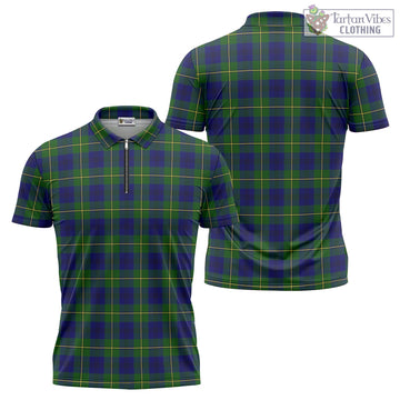 Johnstone Modern Tartan Zipper Polo Shirt