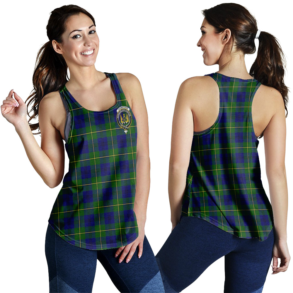 johnstone-johnston-modern-tartan-women-racerback-tanks-with-family-crest