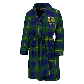 Johnstone Modern Tartan Bathrobe with Family Crest