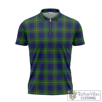 Johnstone Modern Tartan Zipper Polo Shirt