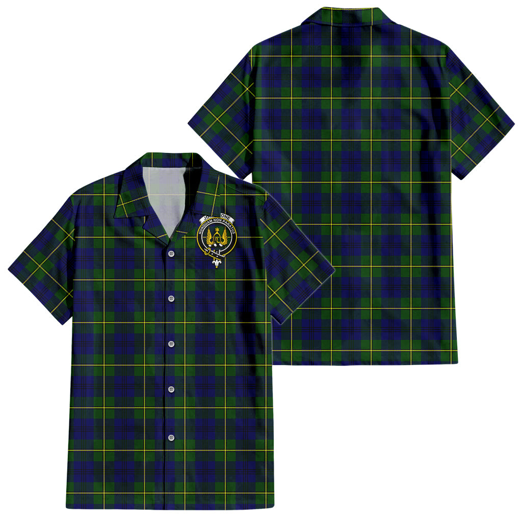 johnstone-johnston-modern-tartan-short-sleeve-button-down-shirt-with-family-crest