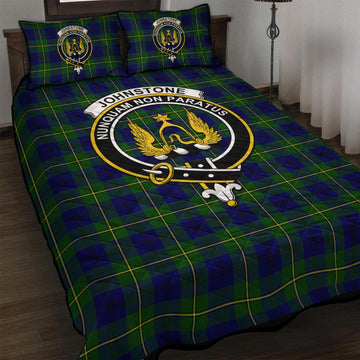 Johnstone Modern Tartan Quilt Bed Set with Family Crest