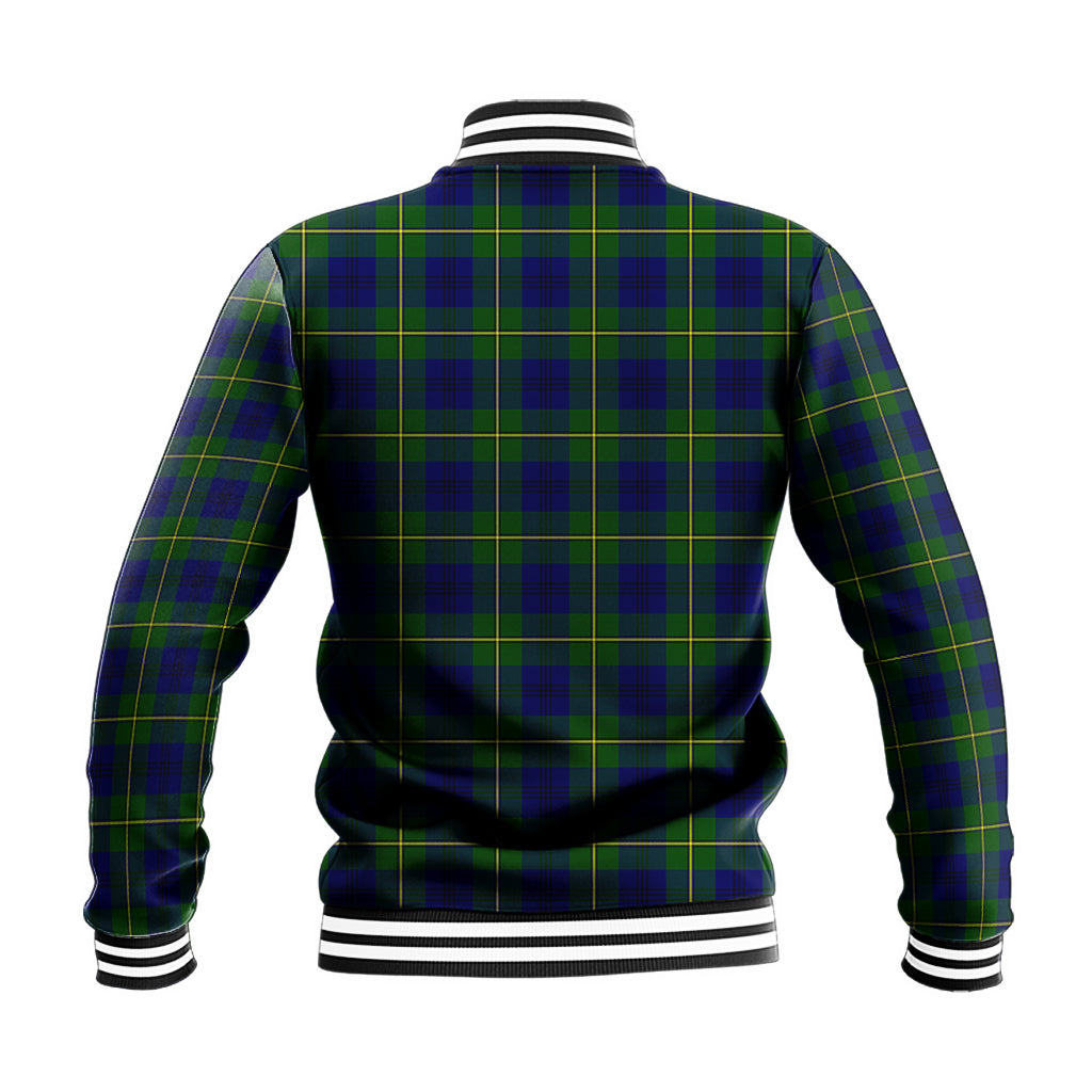 Johnstone Modern Tartan Baseball Jacket with Family Crest - Tartan Vibes Clothing