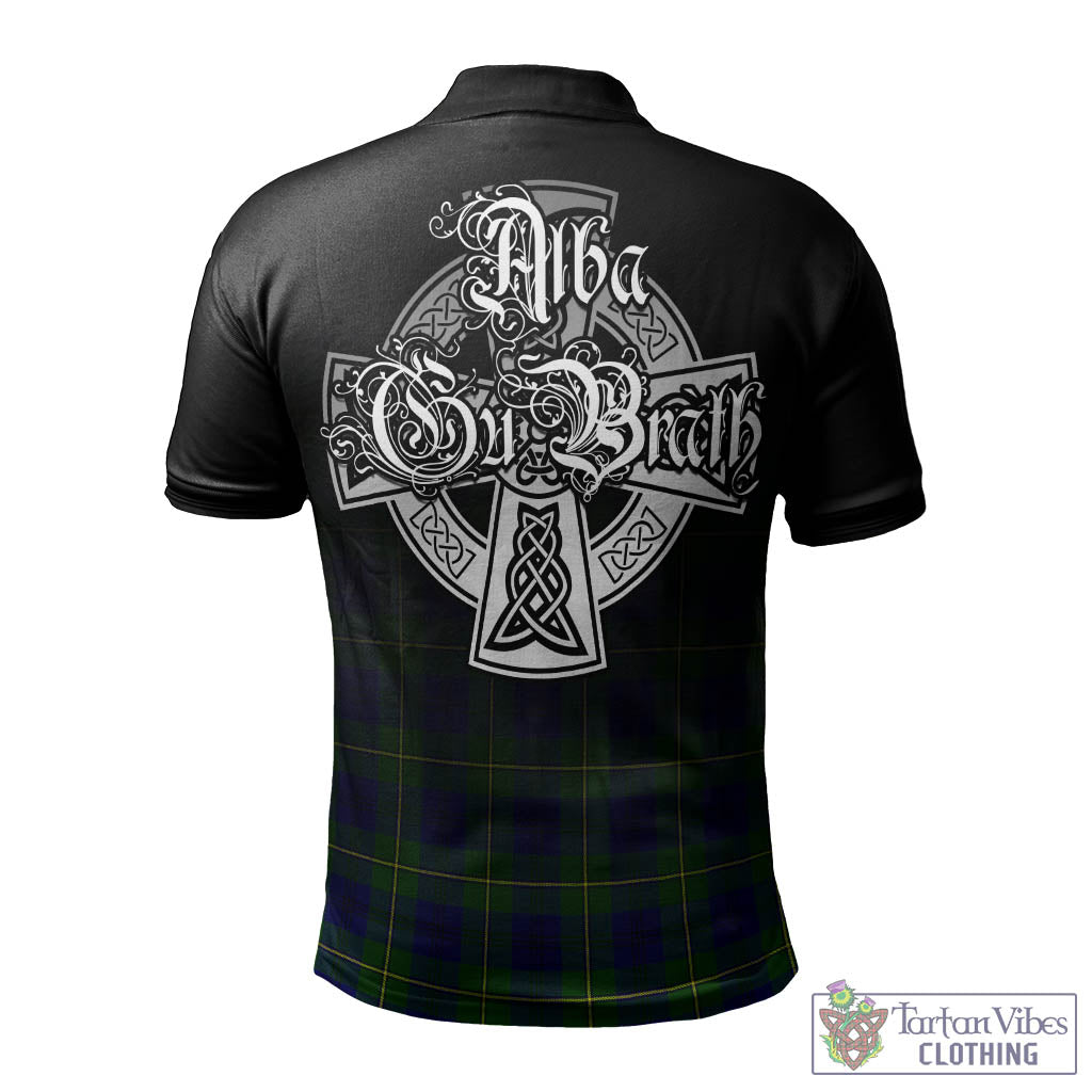 Tartan Vibes Clothing Johnstone-Johnston Modern Tartan Polo Shirt Featuring Alba Gu Brath Family Crest Celtic Inspired