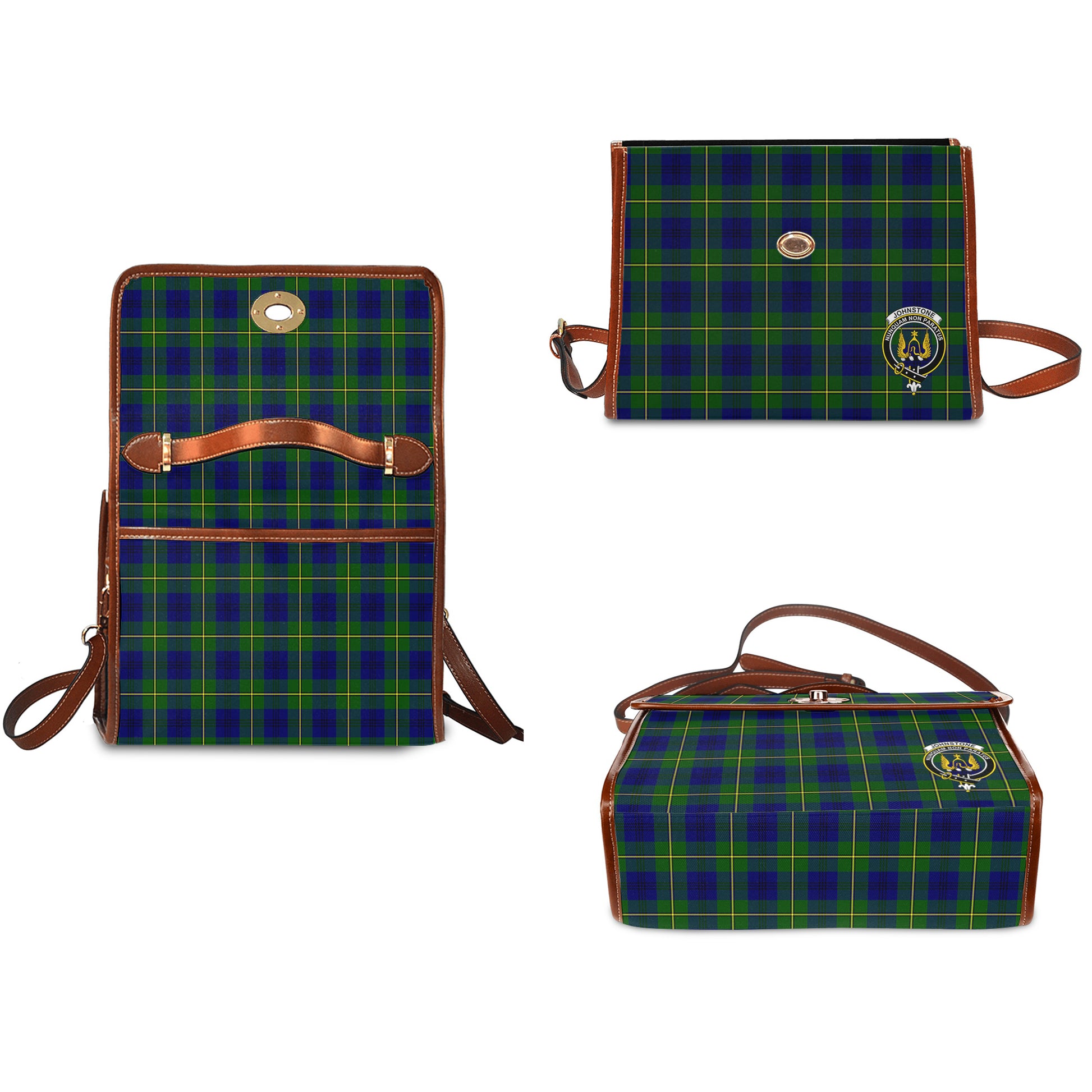 johnstone-johnston-modern-tartan-leather-strap-waterproof-canvas-bag-with-family-crest