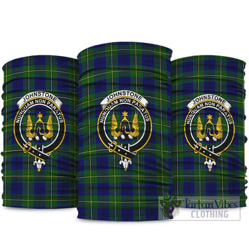 Johnstone Modern Tartan Neck Gaiters, Tartan Bandanas, Tartan Head Band with Family Crest