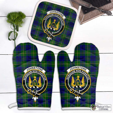 Johnstone Modern Tartan Combo Oven Mitt & Pot-Holder with Family Crest