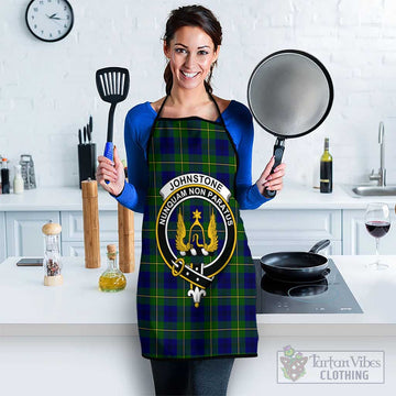 Johnstone Modern Tartan Apron with Family Crest