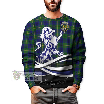 Johnstone Modern Tartan Sweatshirt with Alba Gu Brath Regal Lion Emblem