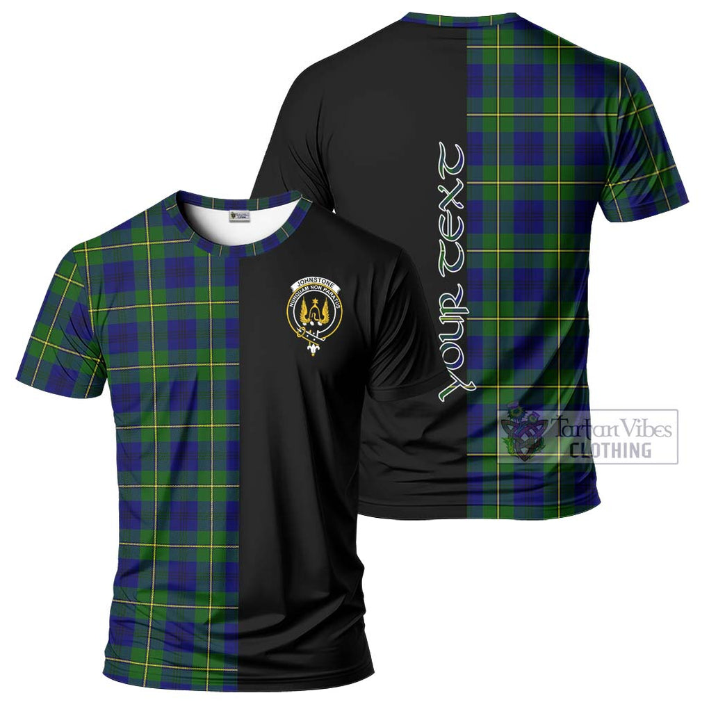 Johnstone Modern Tartan T-Shirt with Family Crest and Half Of Me Style Kid's Shirt - Tartanvibesclothing Shop