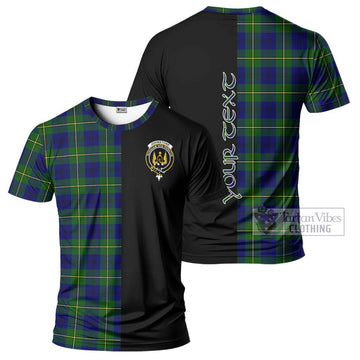 Johnstone Modern Tartan T-Shirt with Family Crest and Half Of Me Style