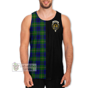 Johnstone Modern Tartan Men's Tank Top with Family Crest and Half Of Me Style