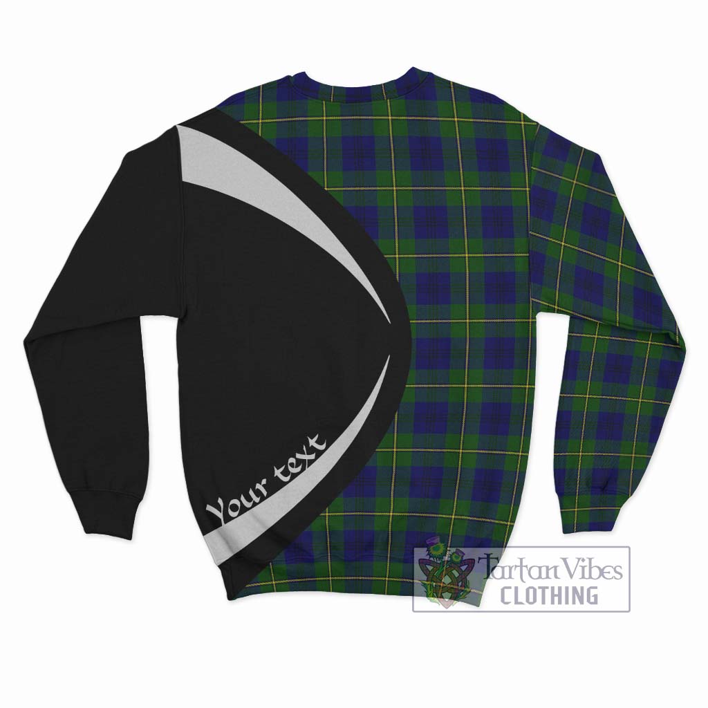 Johnstone Modern Tartan Sweatshirt with Family Crest Circle Style - Tartan Vibes Clothing