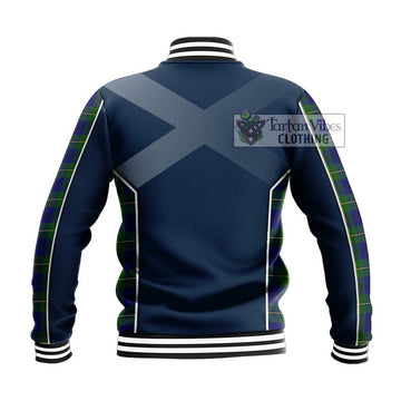 Johnstone Modern Tartan Baseball Jacket with Family Crest and Lion Rampant Vibes Sport Style