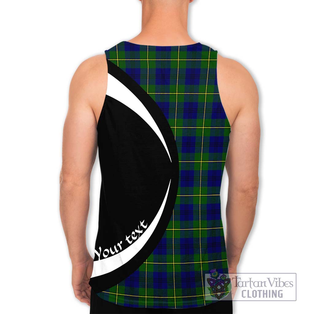 Johnstone Modern Tartan Men's Tank Top with Family Crest Circle Style - Tartan Vibes Clothing