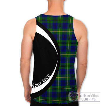 Johnstone Modern Tartan Men's Tank Top with Family Crest Circle Style