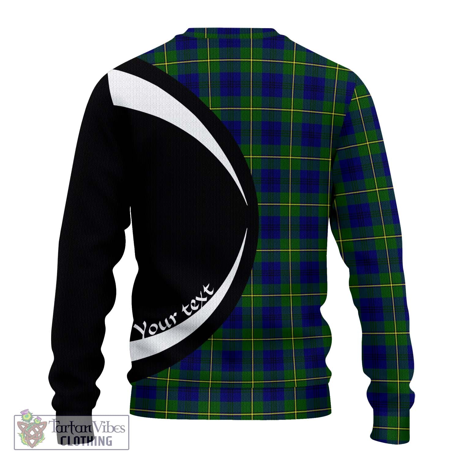 Johnstone Modern Tartan Ugly Sweater with Family Crest Circle Style - Tartan Vibes Clothing