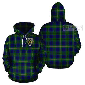 Johnstone Modern Tartan Cotton Hoodie with Family Crest