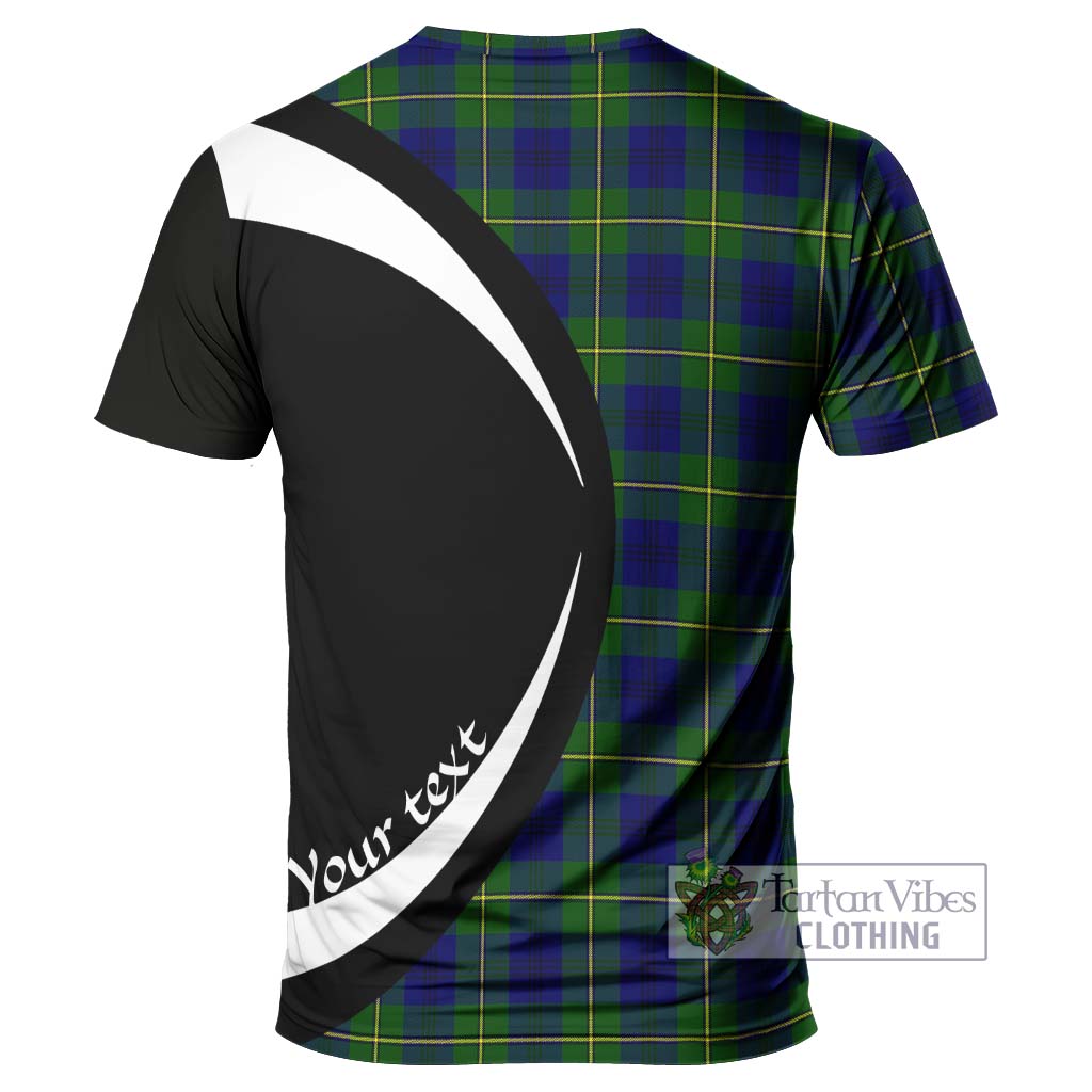 Tartan Vibes Clothing Johnstone Modern Tartan T-Shirt with Family Crest Circle Style