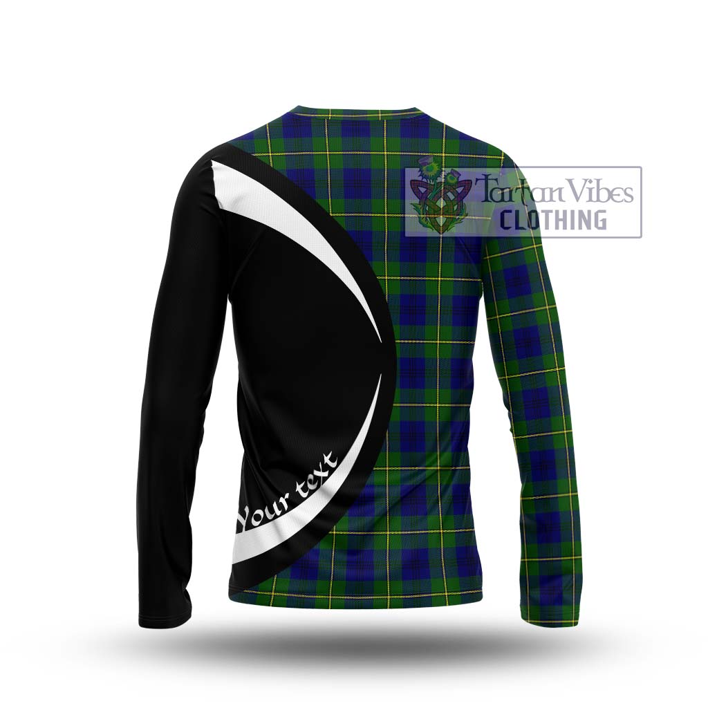 Johnstone Modern Tartan Long Sleeve T-Shirt with Family Crest Circle Style - Tartan Vibes Clothing