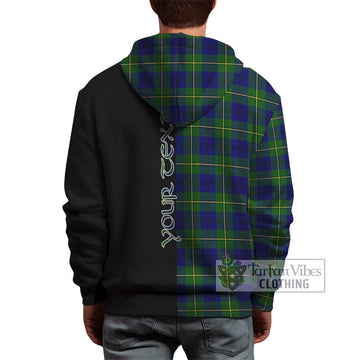 Johnstone Modern Tartan Hoodie with Family Crest and Half Of Me Style