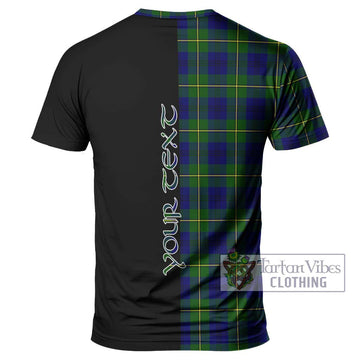 Johnstone Modern Tartan T-Shirt with Family Crest and Half Of Me Style