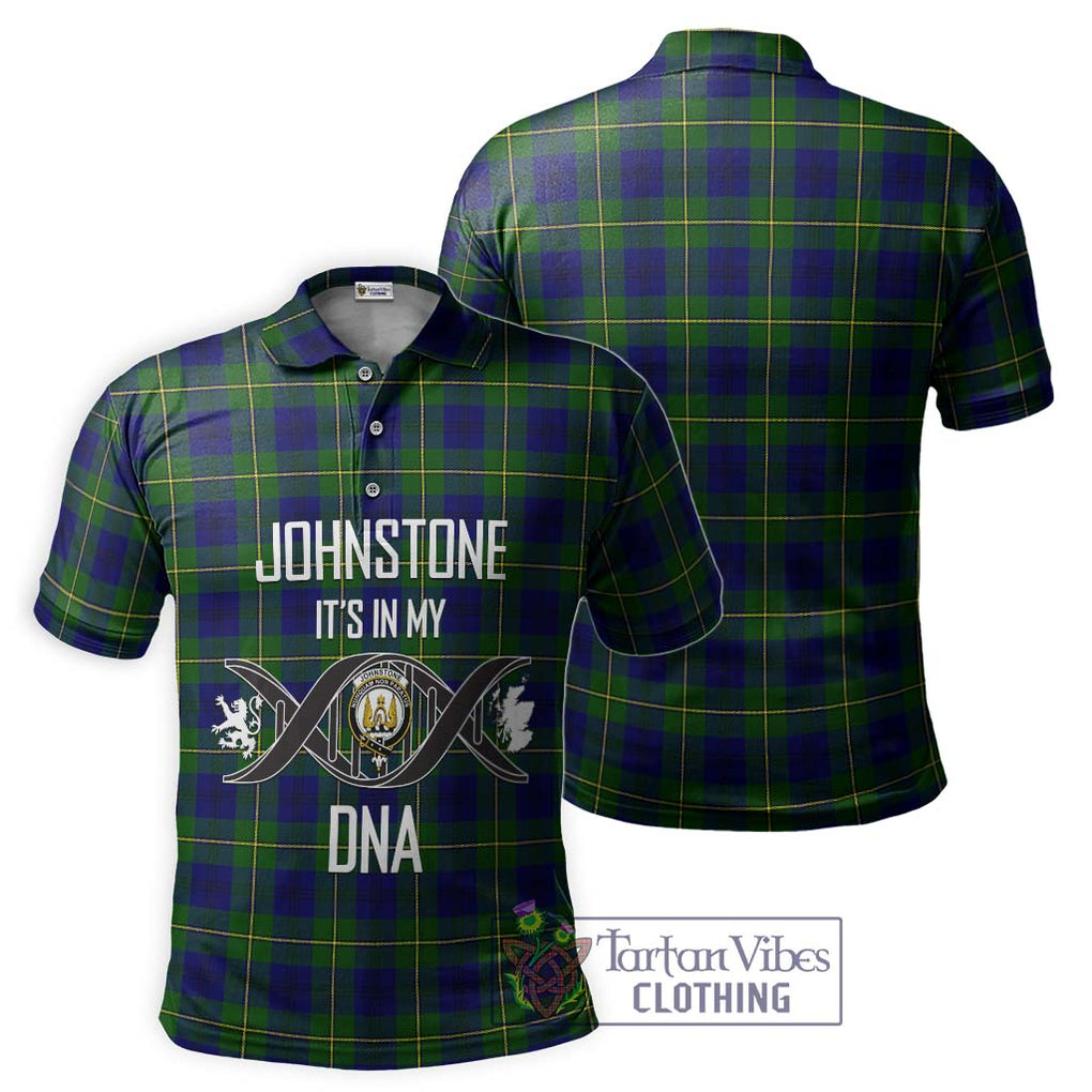 Johnstone Modern Tartan Polo Shirt with Family Crest DNA In Me Style - Tartanvibesclothing Shop