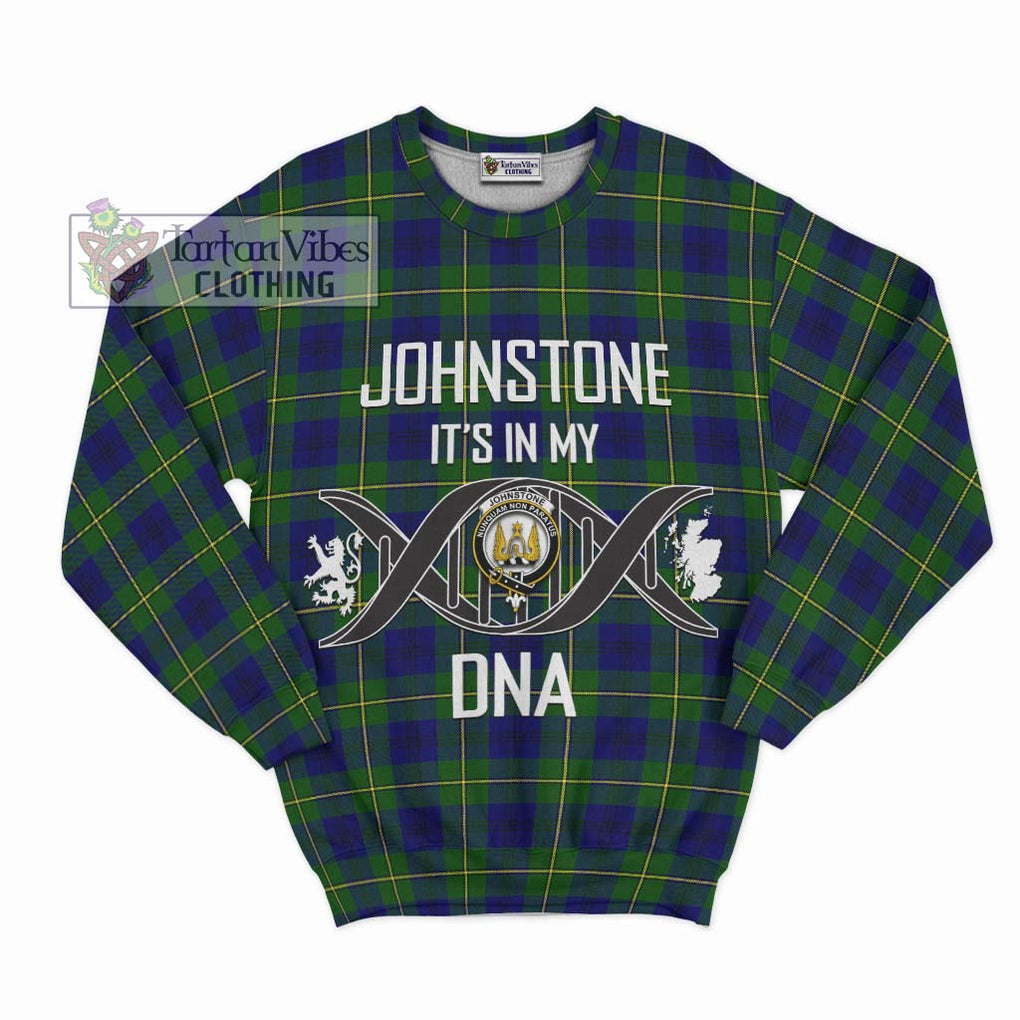 Johnstone Modern Tartan Sweatshirt with Family Crest DNA In Me Style - Tartanvibesclothing Shop