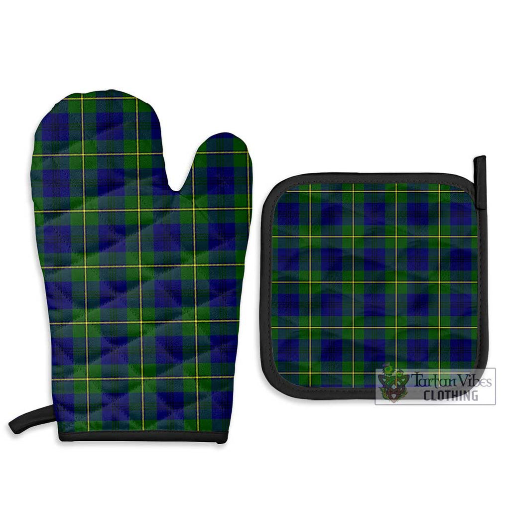 Johnstone Modern Tartan Combo Oven Mitt & Pot-Holder Combo 1 Oven Mitt & 2 Pot-Holder Black - Tartan Vibes Clothing