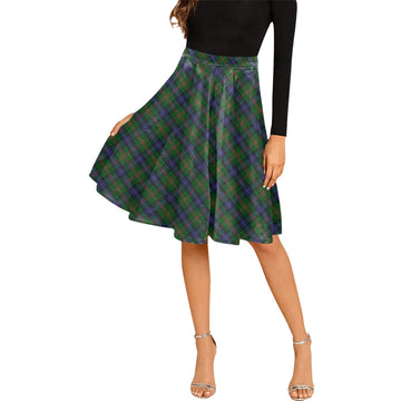 Jones Tartan Melete Pleated Midi Skirt Cross Style Female - Tartan Vibes Clothing