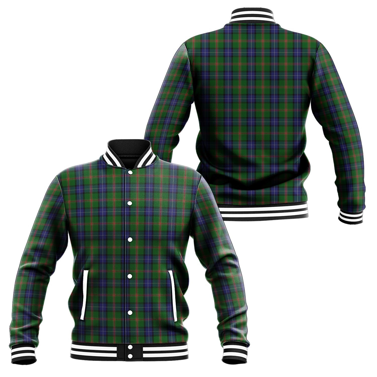 Jones Tartan Baseball Jacket Unisex - Tartan Vibes Clothing