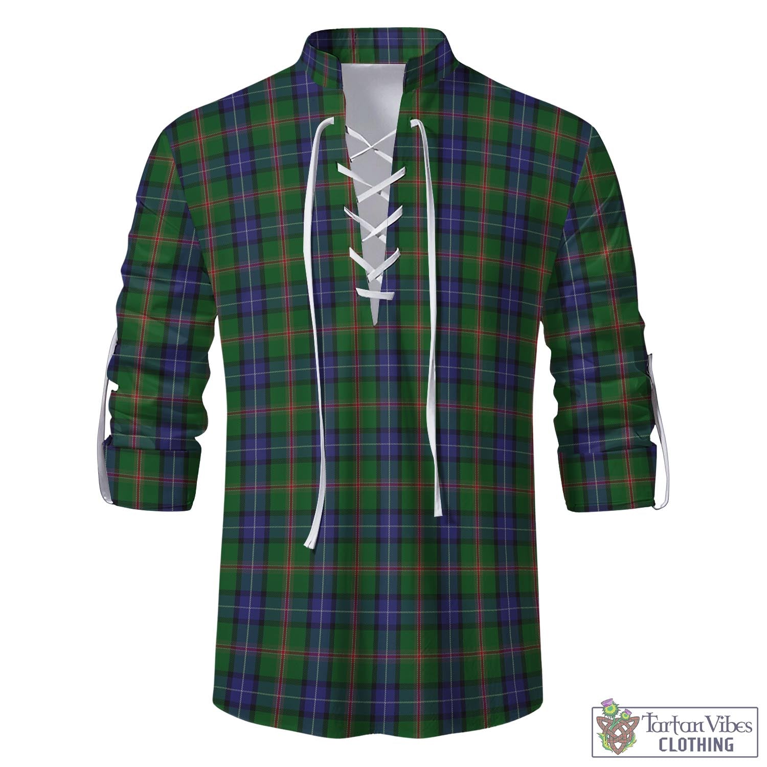 Tartan Vibes Clothing Jones Tartan Men's Scottish Traditional Jacobite Ghillie Kilt Shirt