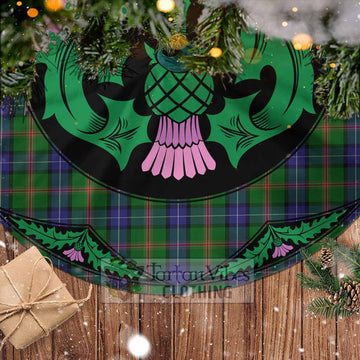 Jones Tartan Christmas Tree Skirt Scottish Thistle Style