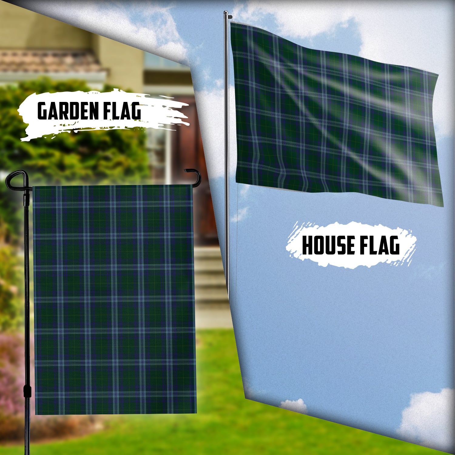 Jones of Wales Tartan Flag Garden Flag (Vertical) - Tartan Vibes Clothing