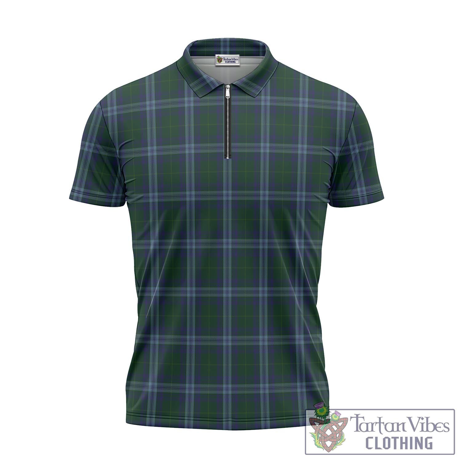 Tartan Vibes Clothing Jones of Wales Tartan Zipper Polo Shirt