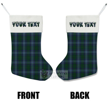 Jones of Wales Tartan Christmas Stocking with Personalized Text