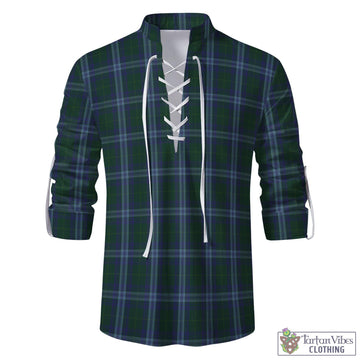 Jones of Wales Tartan Men's Scottish Traditional Jacobite Ghillie Kilt Shirt