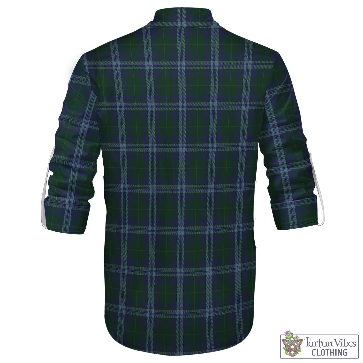 Tartan Vibes Clothing Jones of Wales Tartan Men's Scottish Traditional Jacobite Ghillie Kilt Shirt