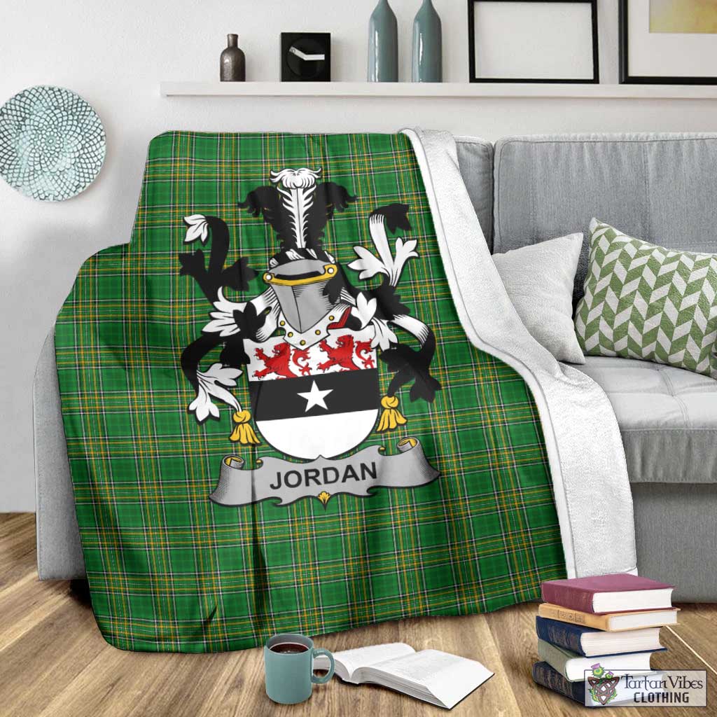 Jordan Irish Clan Tartan Blanket with Coat of Arms - Tartan Vibes Clothing