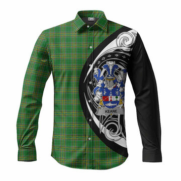 Keane Irish Clan Long Sleeve Button Shirt Celtic Circle Style Men's Shirt S - Tartan Vibes Clothing
