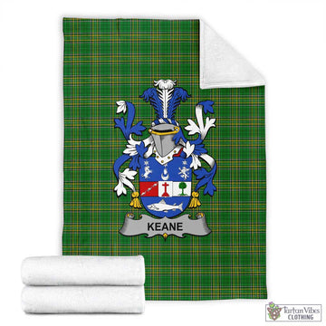 Keane Irish Clan Tartan Blanket with Coat of Arms