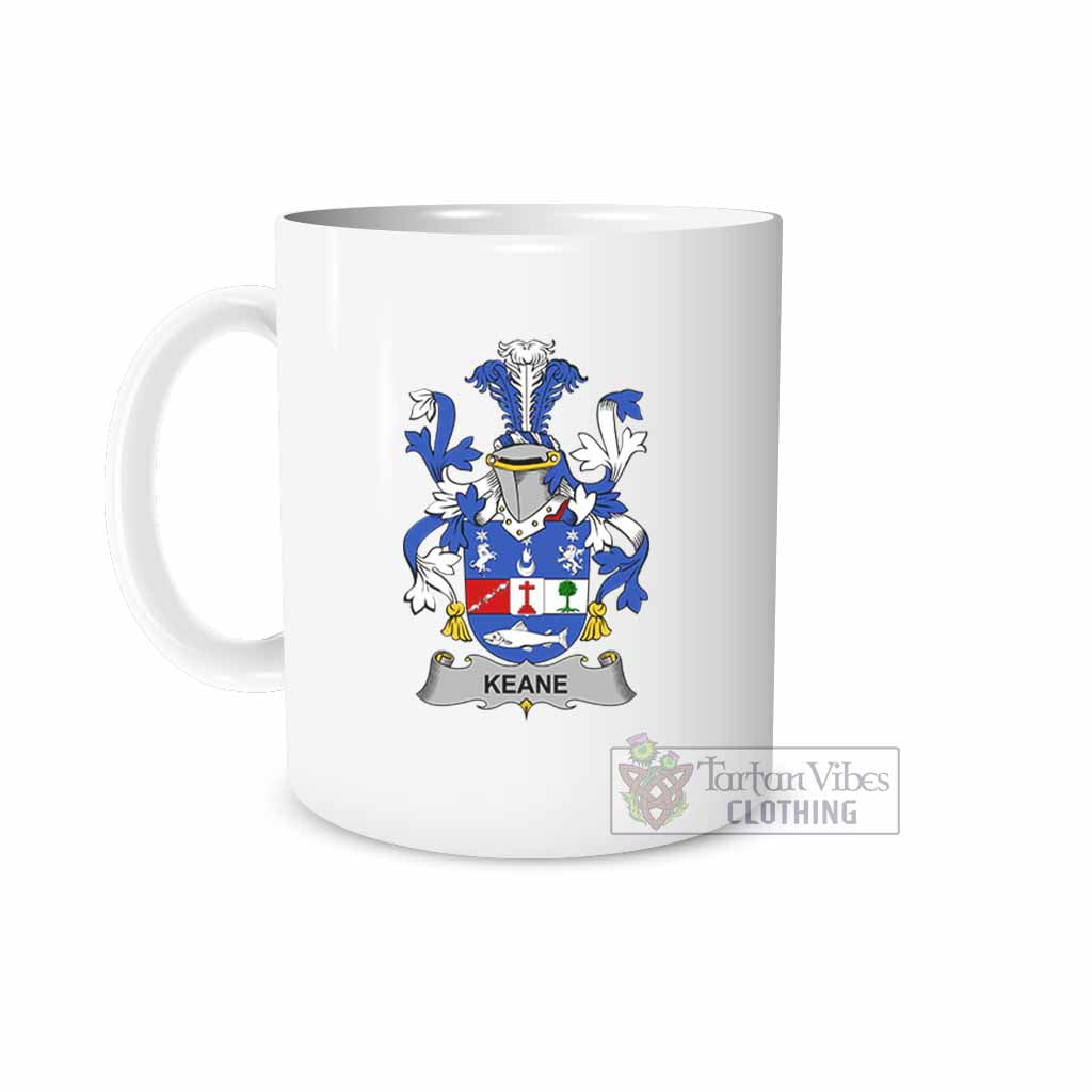 Tartan Vibes Clothing Keane Irish Clan Coat of Arms Ceramic Mug