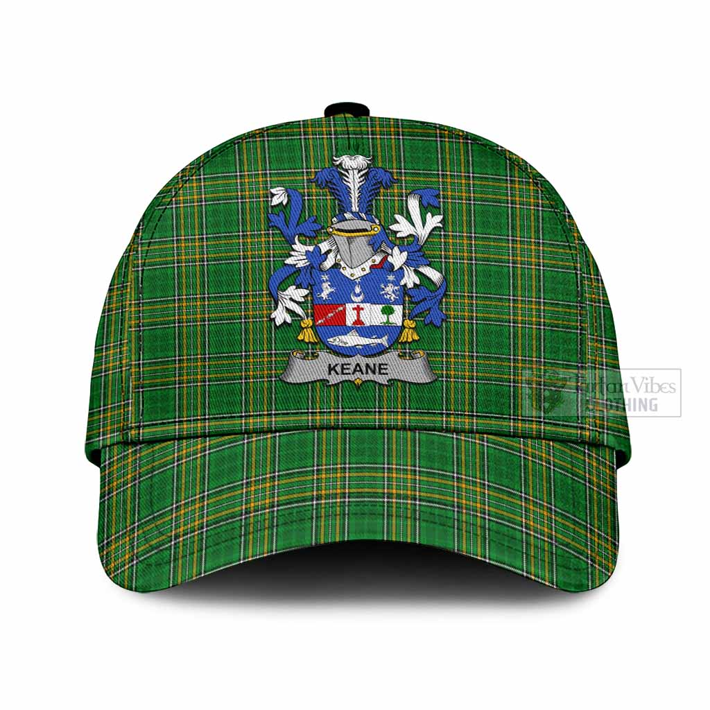 Tartan Vibes Clothing Keane Irish Clan Tartan Classic Cap with Coat of Arms